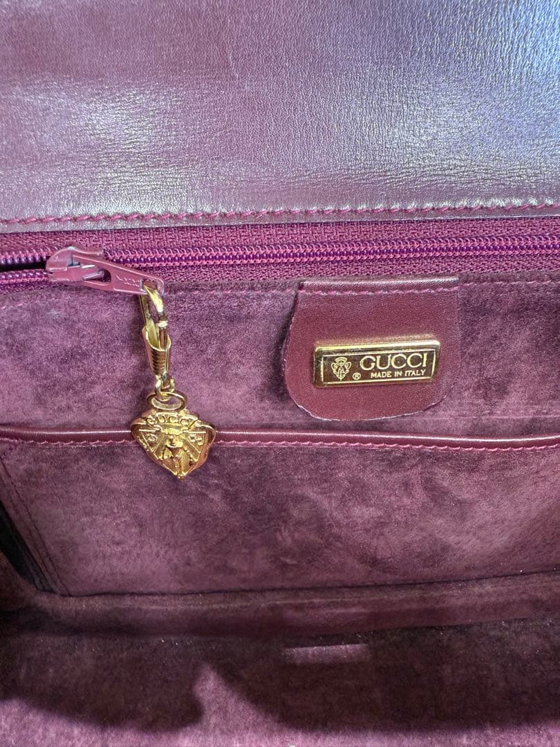 【セール中】GUCCI オールドグッチ ヴィンテージ ハンドバッグ ボルドー