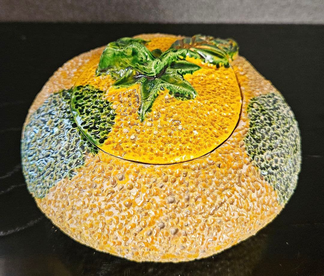 【千家十職】永楽善五郎　造　柚(ゆず)蓋物　香炉　共箱　共布　茶道具　茶器