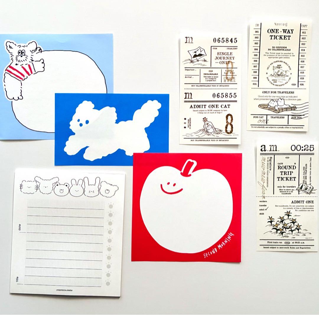 韓国文具 fruitfries お裾分け おすそ分け 紙もの メモ シール 手帳