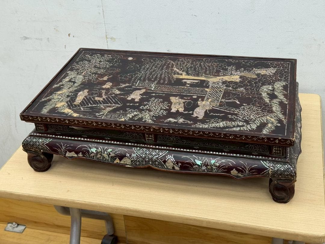 1316 ケンドン式 3面ガラスの飾り棚 展示棚 人形ケース レトロ 骨董