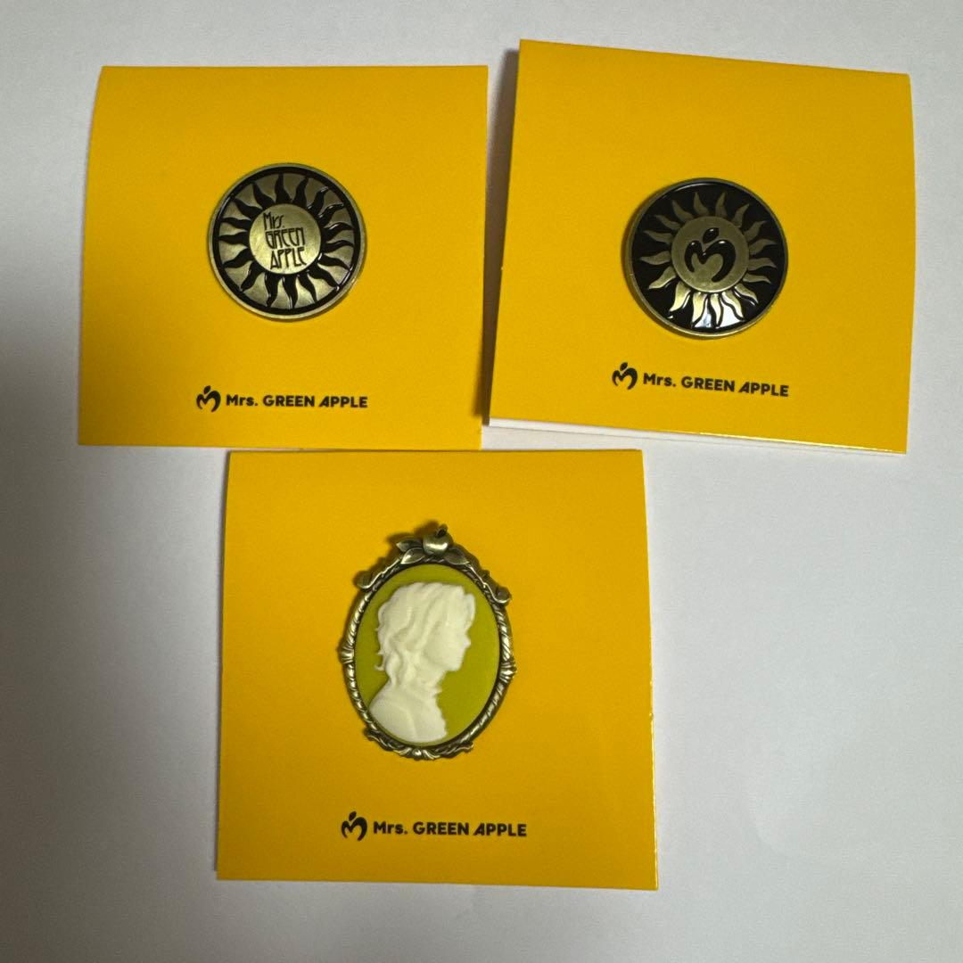 Mrs. GREEN APPLE ピンバッジ 3個セット - メルカリ