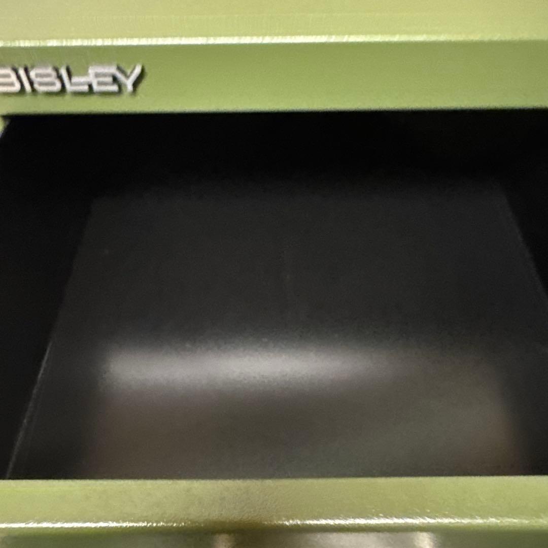 美品　ビスレー bisley キャビネット　引き出し　３段　オリーブ　グリーン系