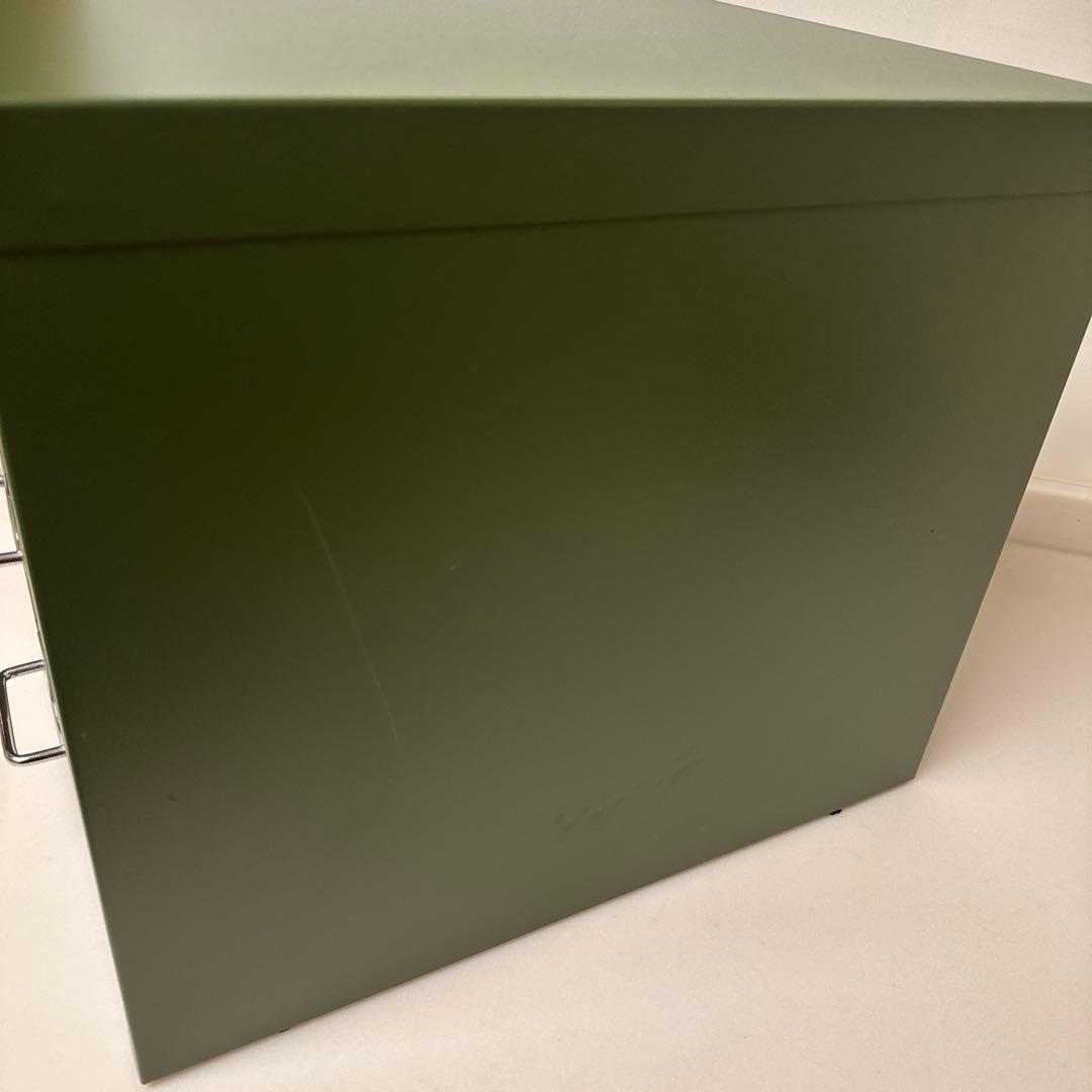 美品　ビスレー bisley キャビネット　引き出し　３段　オリーブ　グリーン系