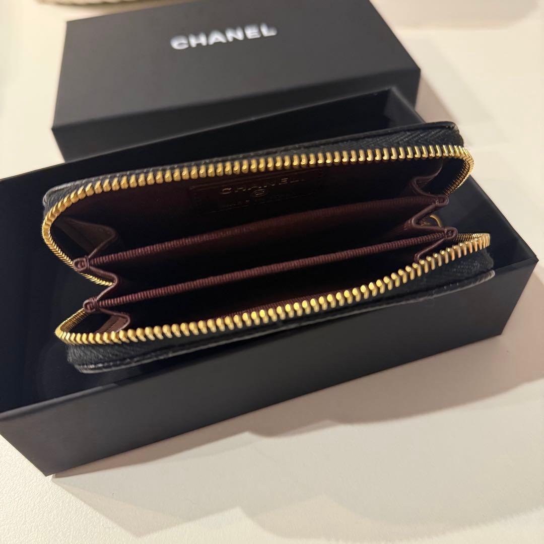CHANEL シャネル マトラッセ キャビアスキン ケース ミニ財布