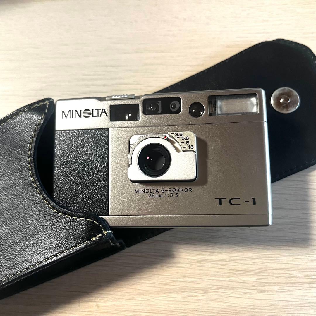 MINOLTAミノルタ TC-1 コンパクトフィルムカ 専用革ケース付 - メルカリ