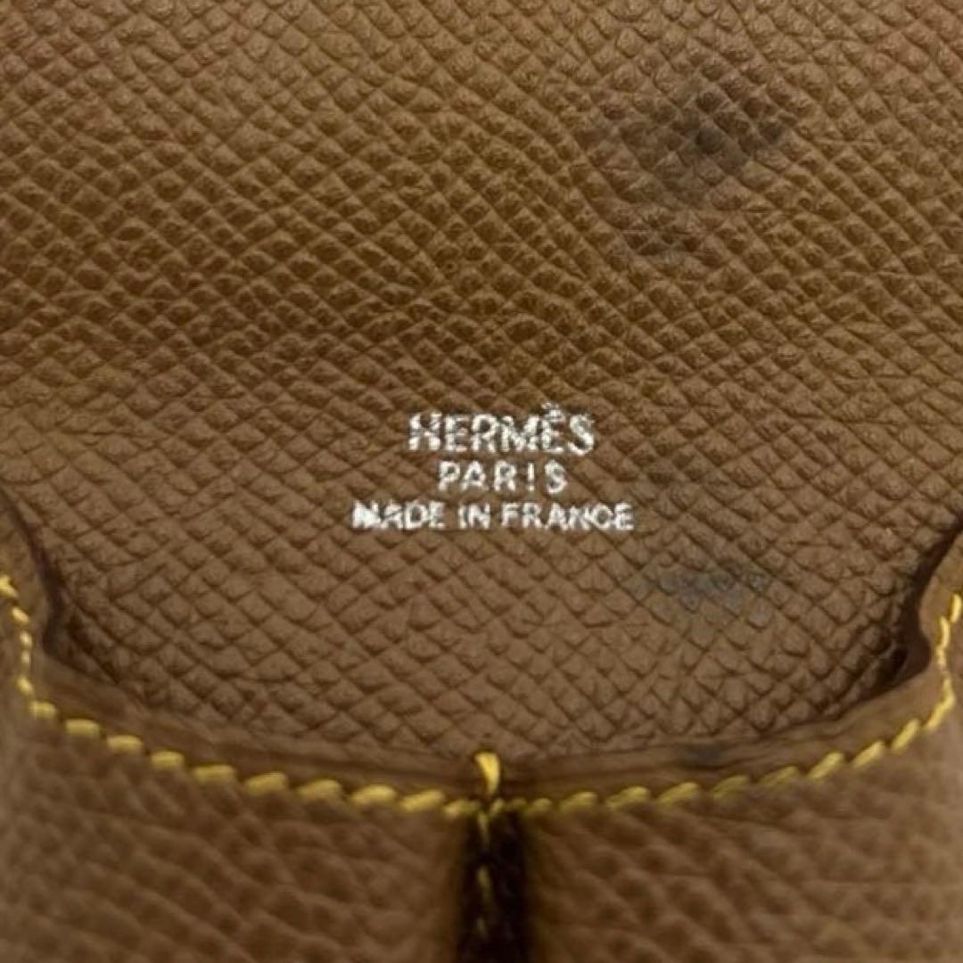 エルメス ヴィンテージ クシュベルレザー バイカラー ペンケース 2本差し