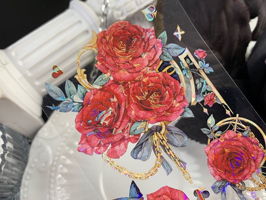 新七天《黯夜玫瑰》 PETテープ　海外マスキングテープ 【1183】