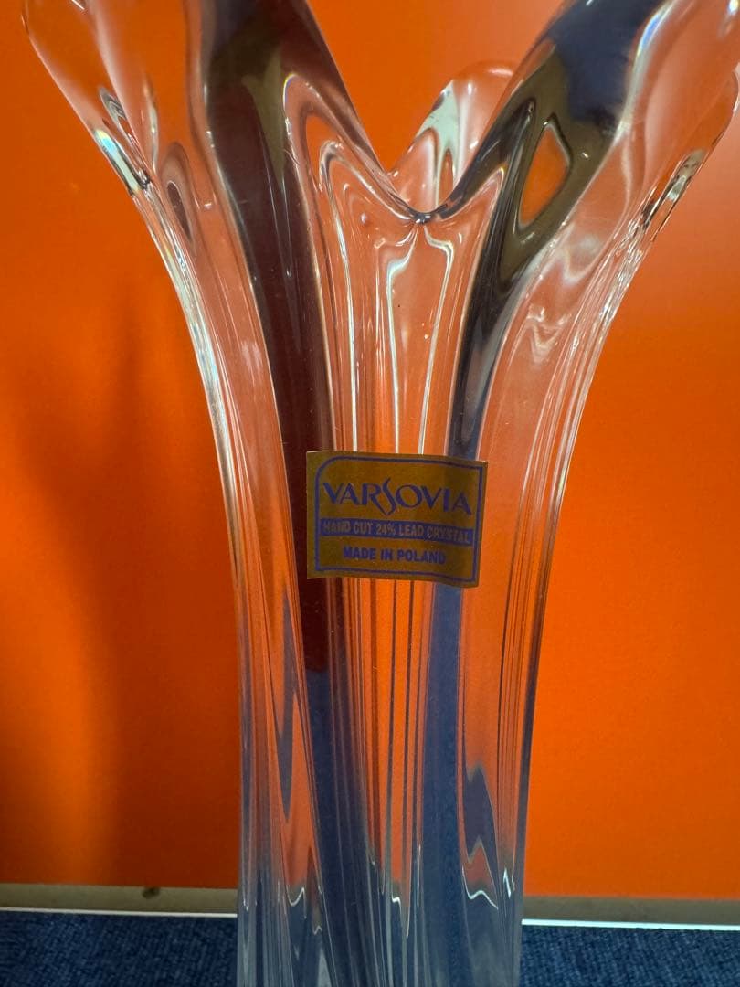 1743 VARSOVIA ポーランドからの上質なクリスタル花瓶グラス