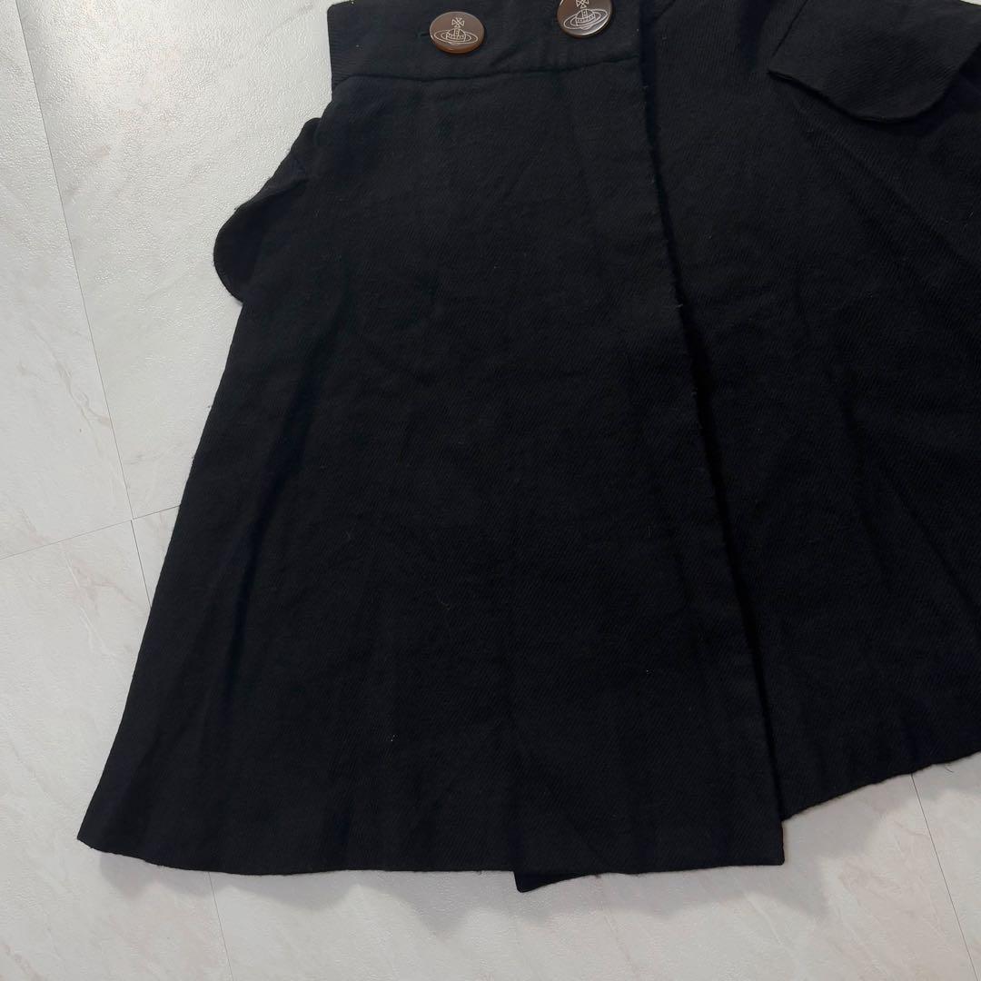 【変形】ヴィヴィアンウエストウッドレッドレーベル　オーブボタン　フレアスカート