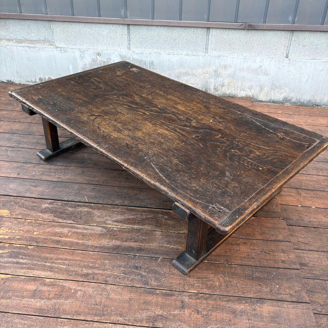 昭和レトロ 古家具 無垢材 木製座卓 ちゃぶ台 文机 お経台 経机 ロー