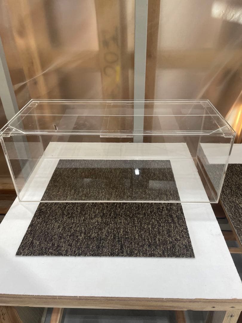 アクリル水槽 底透明青 W1200 D600 H450 ワンオフ 佐川急便発送