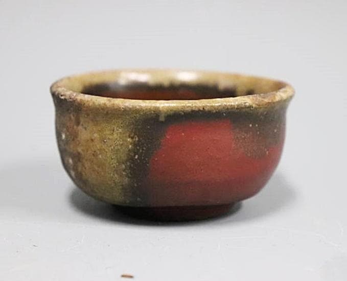 人間国宝 金重陶陽 窯変ぐい吞 M307 ぐい呑 金重陶陽 ～ 備前焼と伊賀焼