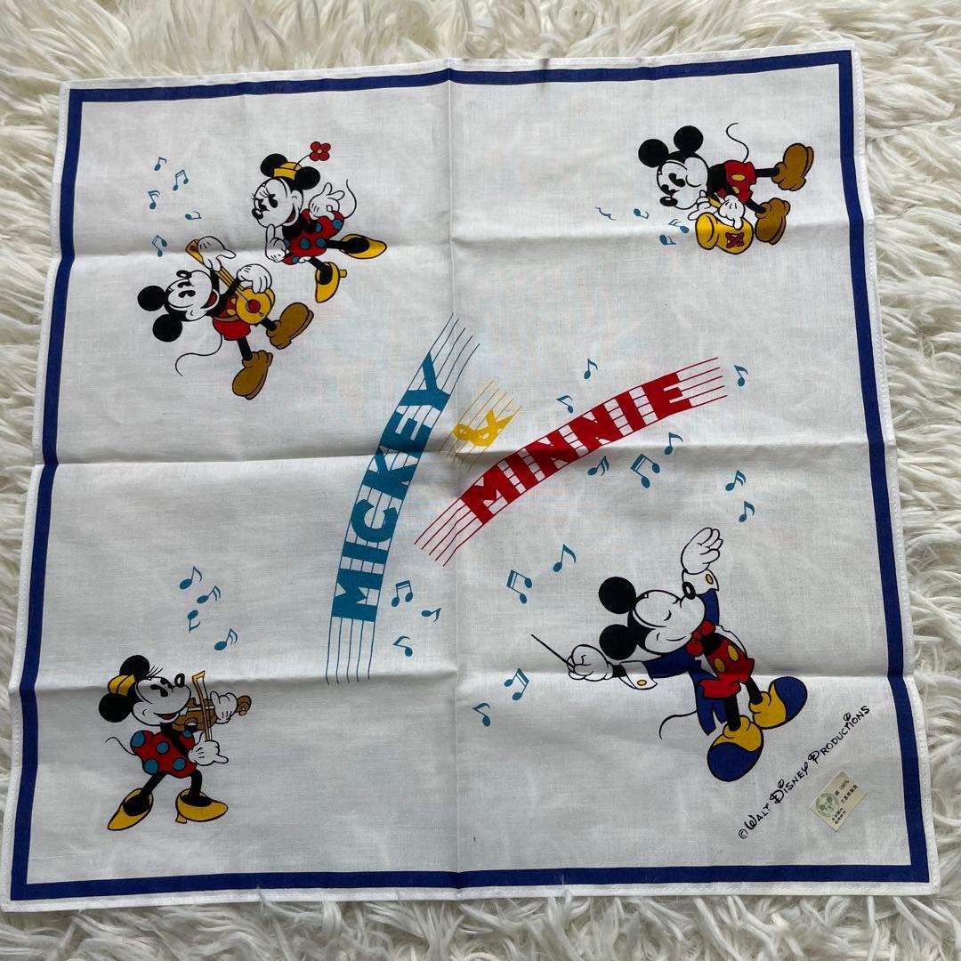 【新品】昭和レトロ ディズニー ハンカチ 5枚セット ミッキー ミニー 当時物