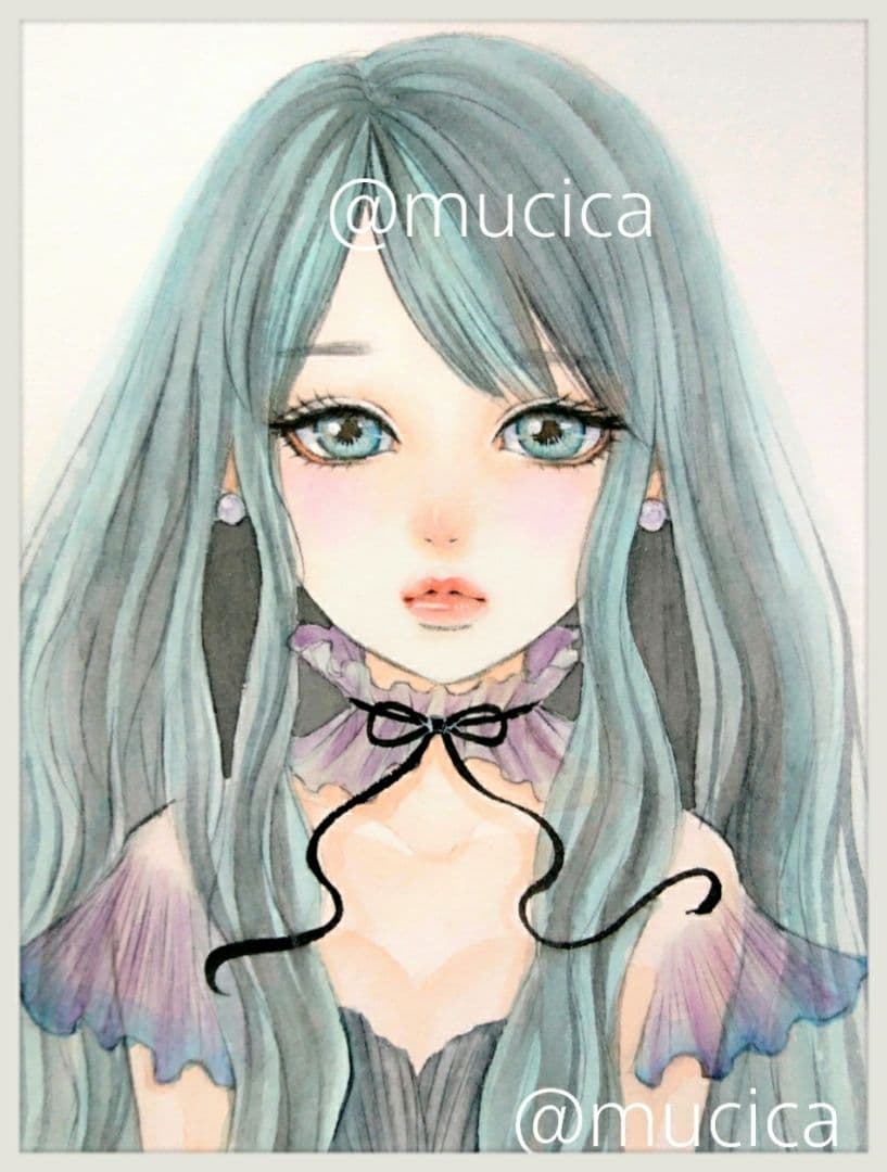 ■ポストカード■   《 セイレーン 》   オリジナル手描きイラスト