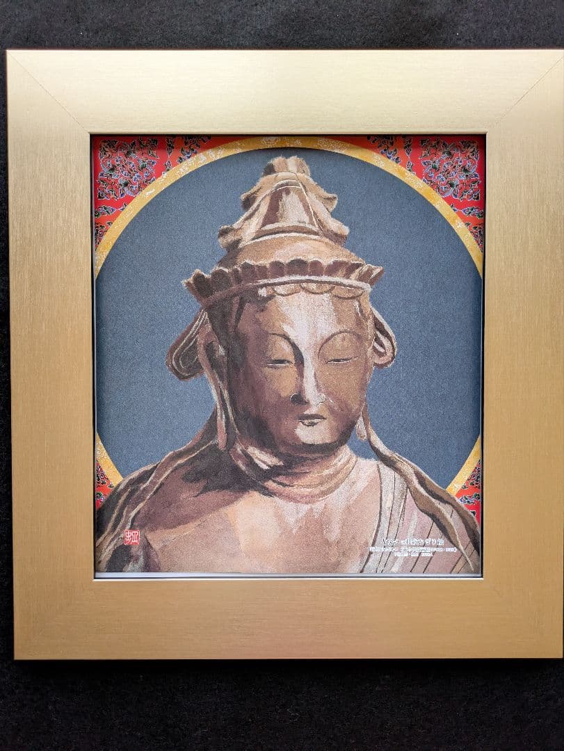 ★しゅんこう ちぎり絵製作キット(仏像３枚.散華.ポストカード.ゴールド額)