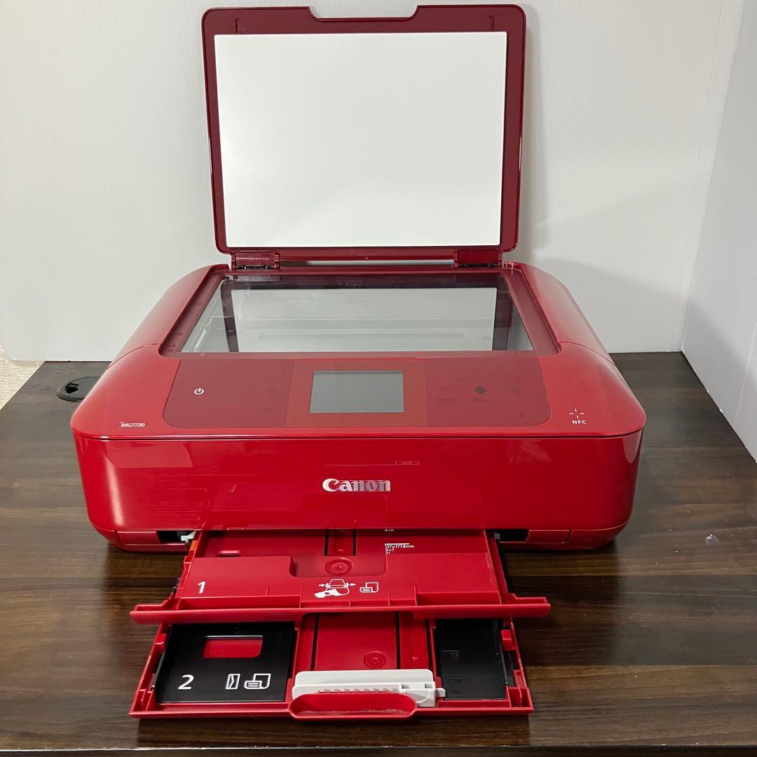 動作OK！！】Canon キャノン プリンタ MG7730 レッドCanon PIXUS