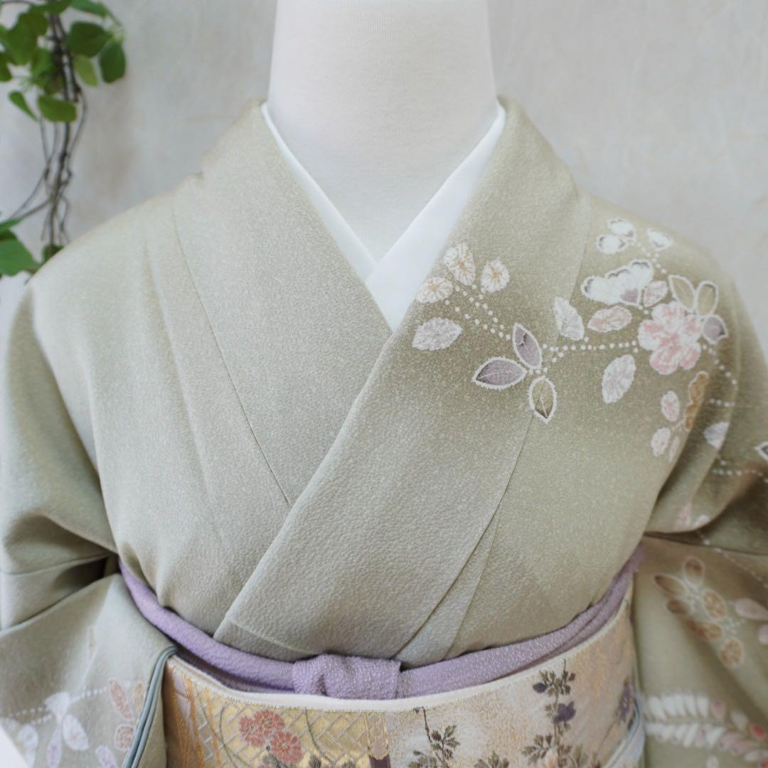 訪問着フルセット 正絹 卒業式 入学式 お宮参り【訪問着、袋帯、帯締め