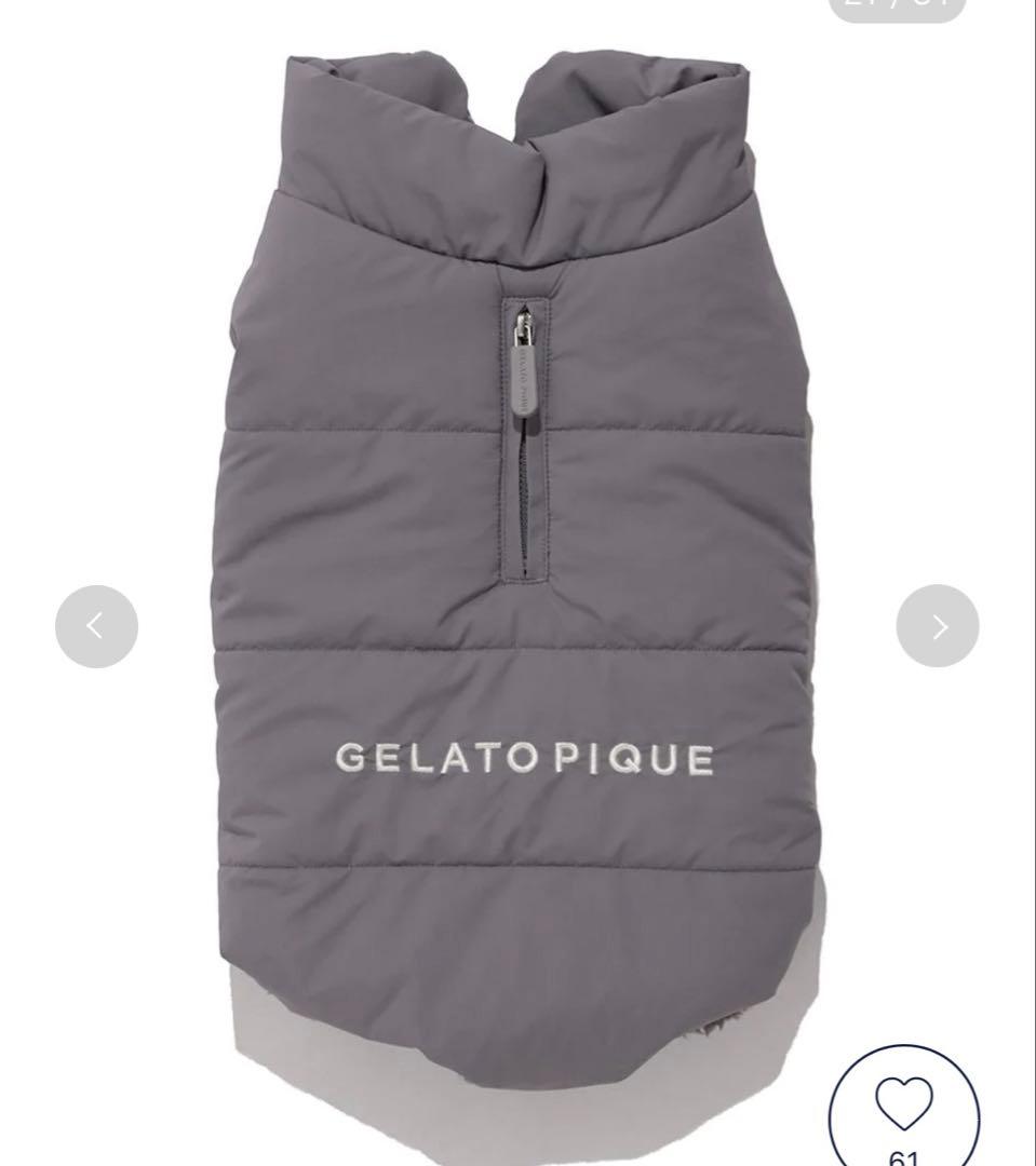 GELATOPIQUE グレー 中綿ベスト Lサイズ - メルカリ