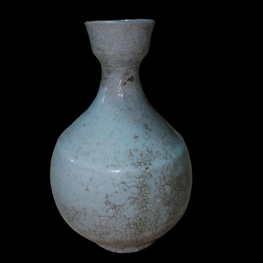 李朝 白磁徳利 一輪差し 骨董品