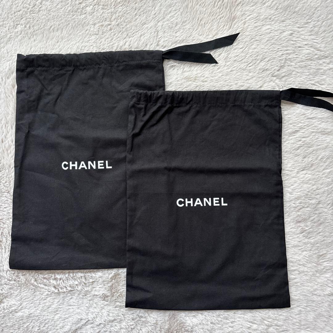 未使用 CHANEL シャネル 巾着 保存袋 ポーチ 靴入れ スリッパ入れ 2枚