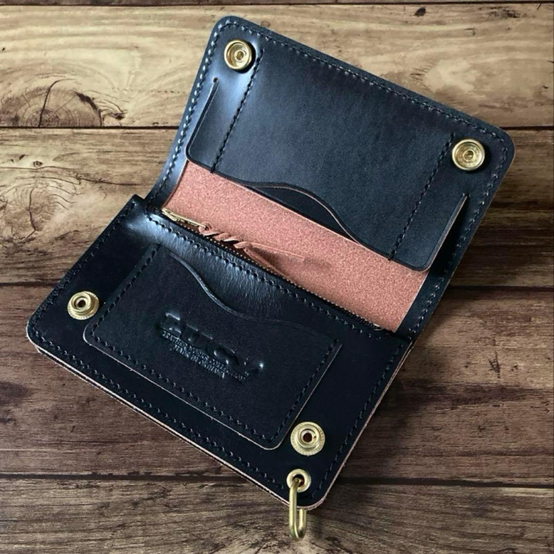 【999】北米ステアハイドトラッカーウォレット150【お札を折らずに収納】