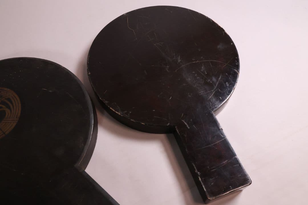 江戸期 田中伊賀守藤原吉次 松竹梅鶴亀 古鏡 和鏡 手鏡 稲家紋【MA606】