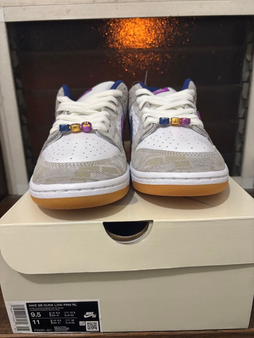 Nike Dunk Low PRM PL 9.5 ホワイト/グレー/パープル