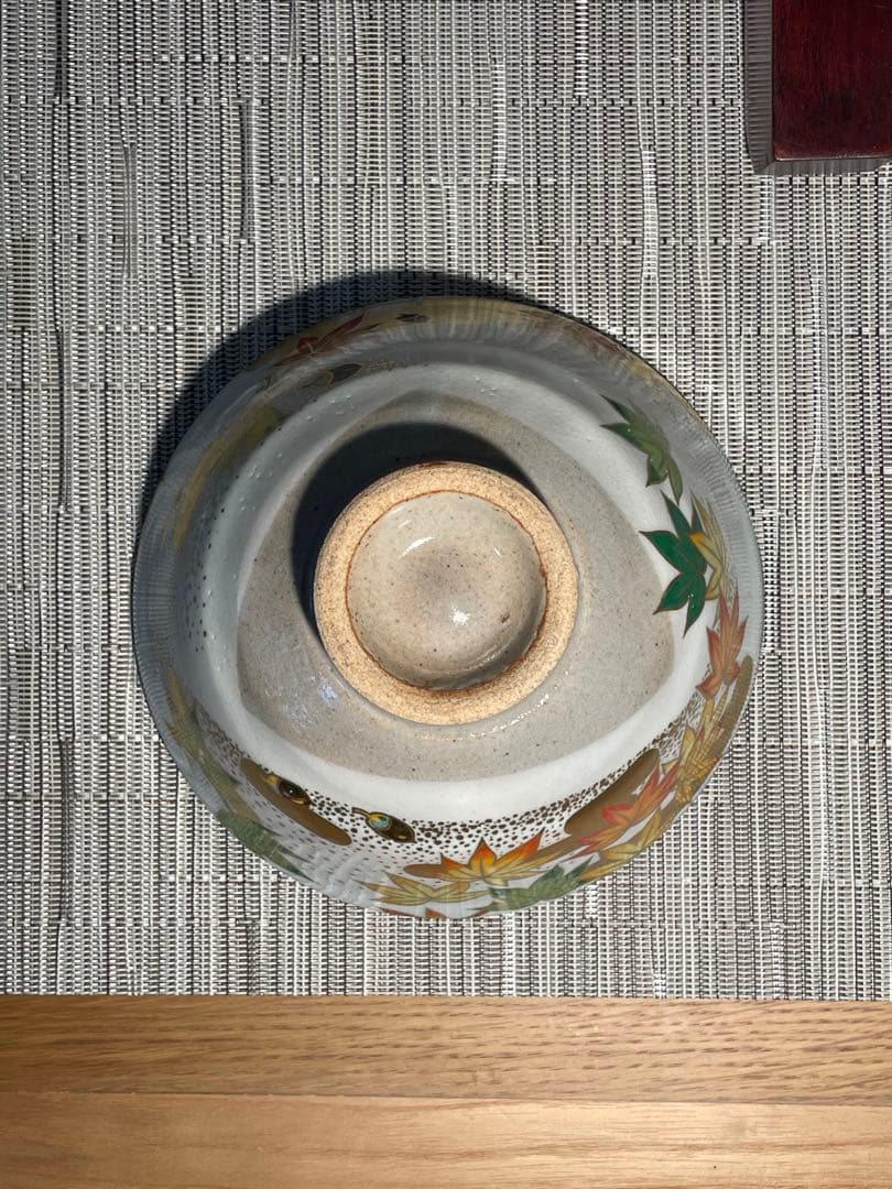 135桑野むつ子 京都 御所の花十二ヶ月【11月紅葉】抹茶椀・和