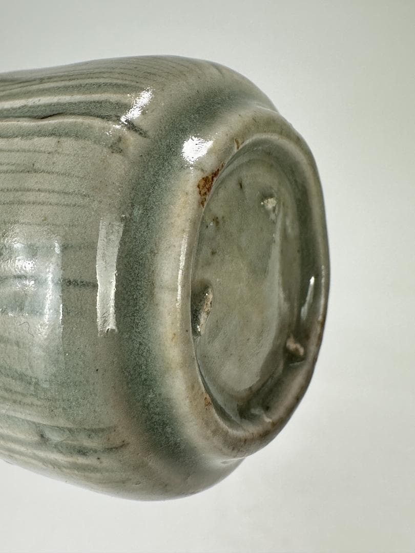 韓国美術 高麗〜李朝時代 高麗青磁 蓮花文筒杯 茶道具 時代 古物