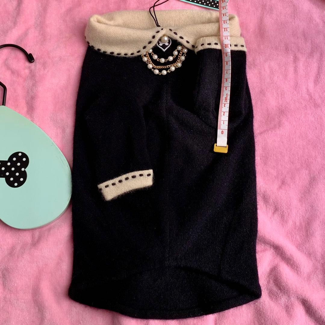 訳あり未使用Fifi&Romeo3連ネックレスカシミヤニットハンガー付