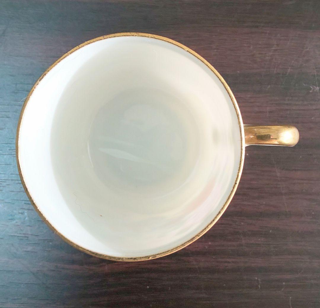 九谷焼 大正時代 金彩花鳥富士模様柄 ティーセット 6客8点セット 陶磁器