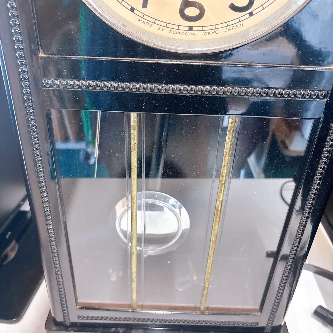 動作品 精工舎 宮型 壁掛け時計 柱時計 ロングタイプ 昭和レトロ・アンティーク