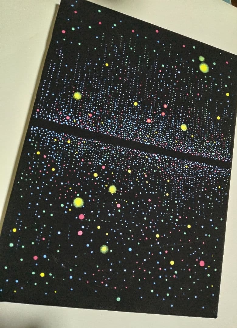 草間彌生、絵画、油彩4号、魂の灯、2008、肉筆、新品額縁。