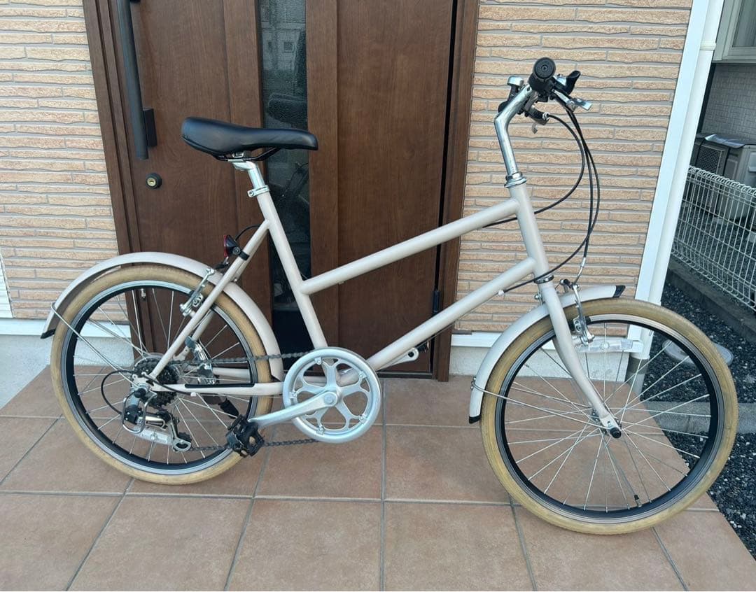 引き取り限定シルバー ミニベロ自転車