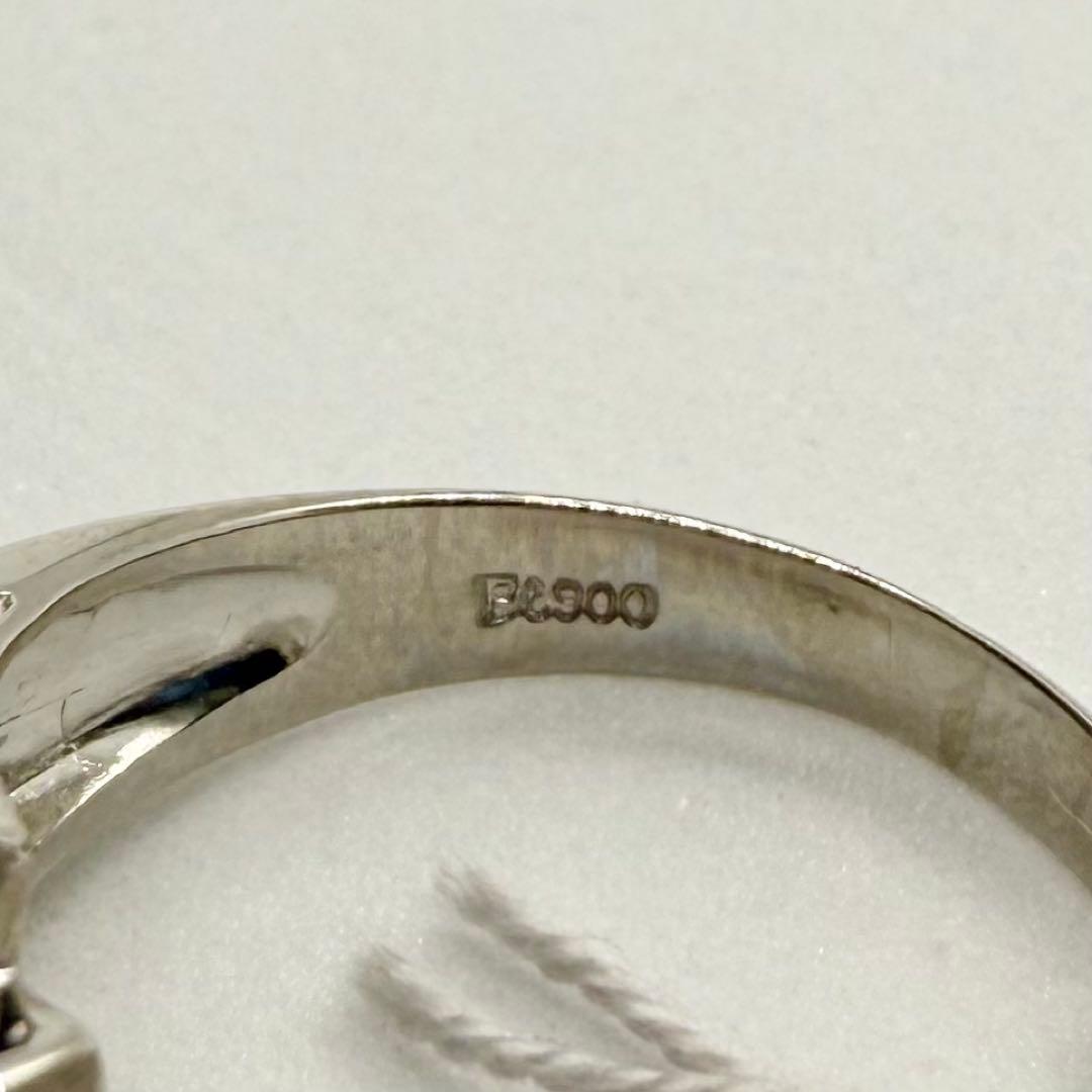 Pt900 ブルーサファイア 0.57ct ダイヤ 0.10ct リング