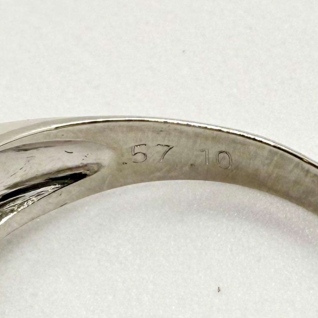 Pt900 ブルーサファイア 0.57ct ダイヤ 0.10ct リング