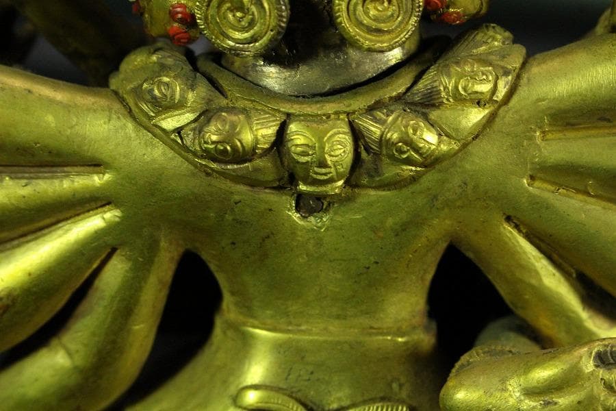 仏教美術 渡金 歓喜仏(K-A986) 美術品・アンティーク・コレクション