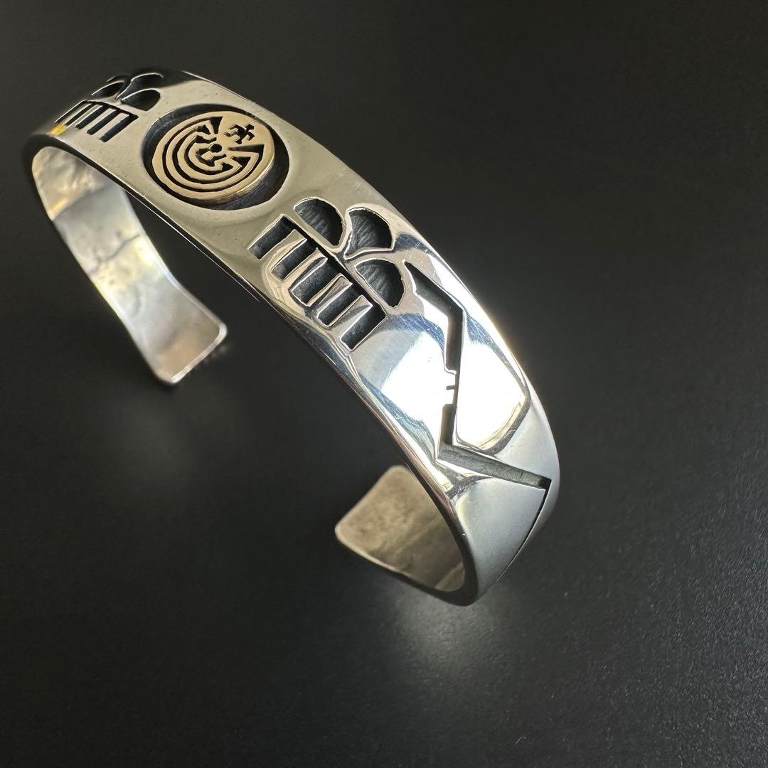 美品　Hopi Jason takala K14 メイズ オーバーレイ バングル