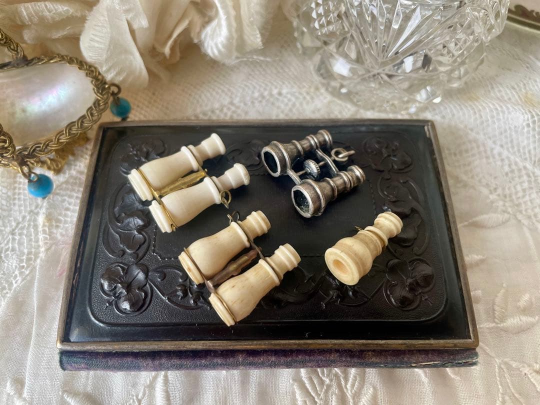 ドール用単眼鏡オペラグラスチャーム ミニチュア ミニョネットフランス