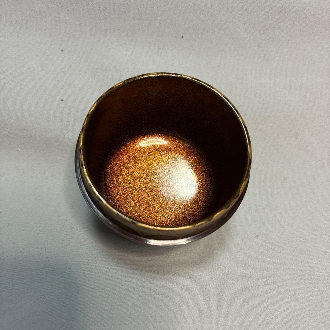 茶道具 村雨蒔絵 溜塗大棗 内側 塩釜 中古品