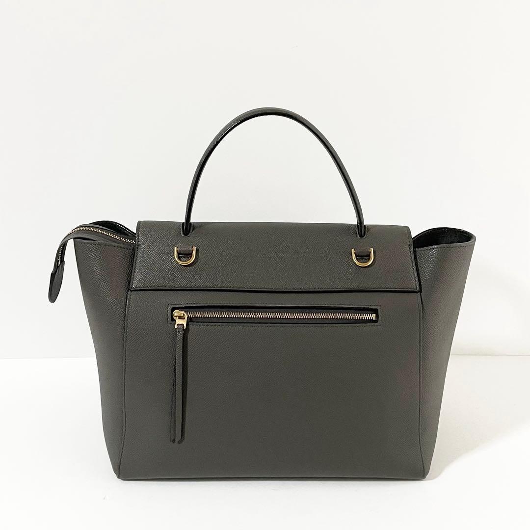 【美品】CELINE セリーヌ 2way ベルトバッグ ハンドバッグ グレー