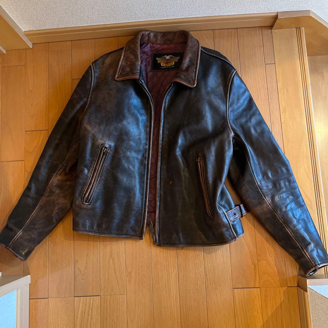Harley Davidson シングルライダースジャケット サイズM メンズ レザー
