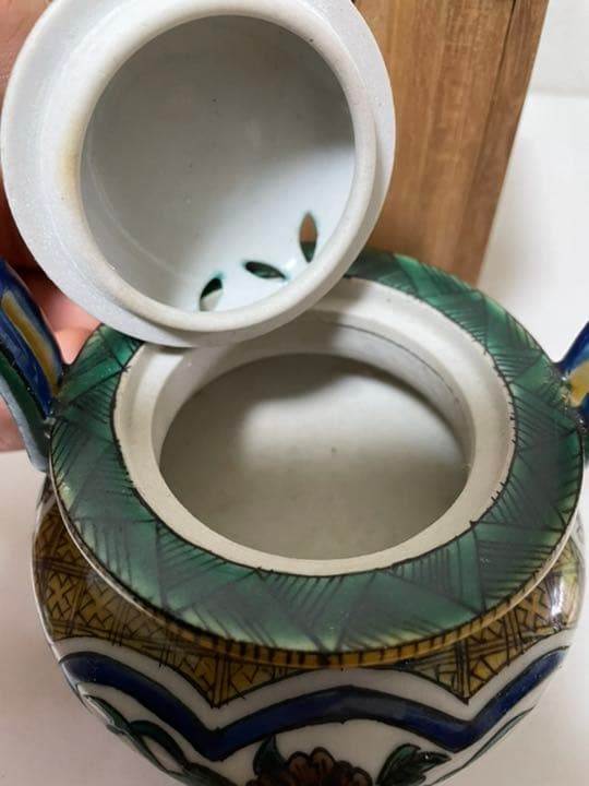 九谷焼 香炉 共箱 角福