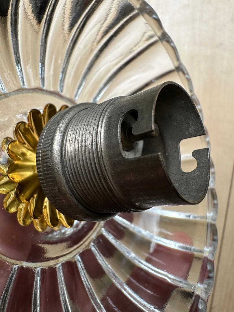 1920年代 フランス アンティーク とても大きな可愛いお花のアトリエランプ＊