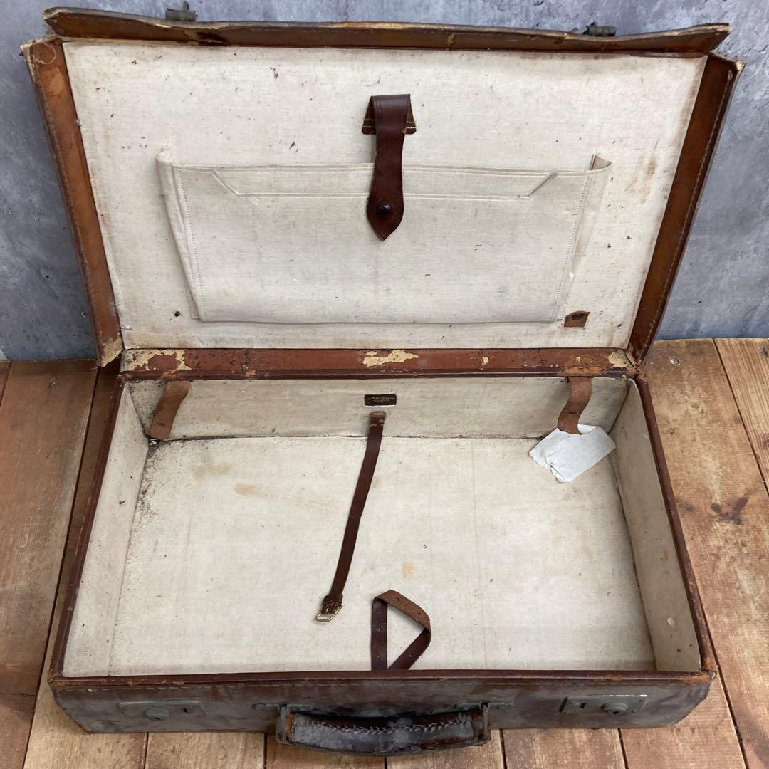 A-1 【激レア・味出し】ヴィンテージ レザーアンティークトランク