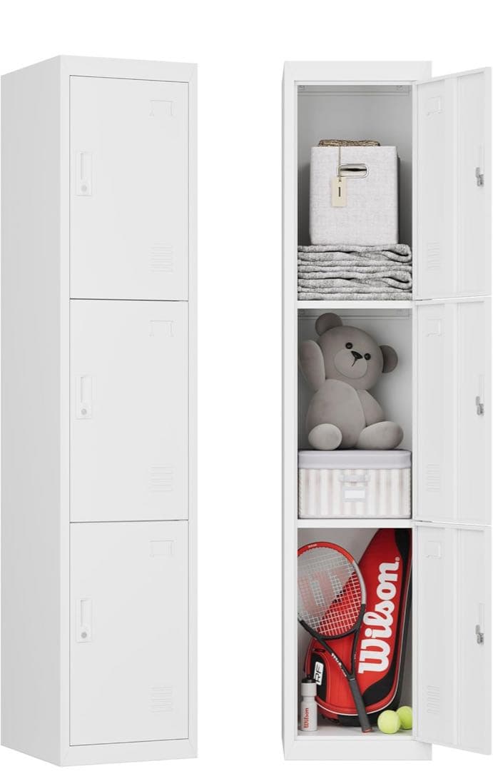 【早い者勝ち】ロッカーWHITE4段 パーソナルロッカー 6人用 収納 スチールロッカー 幅800×奥行400×高さ