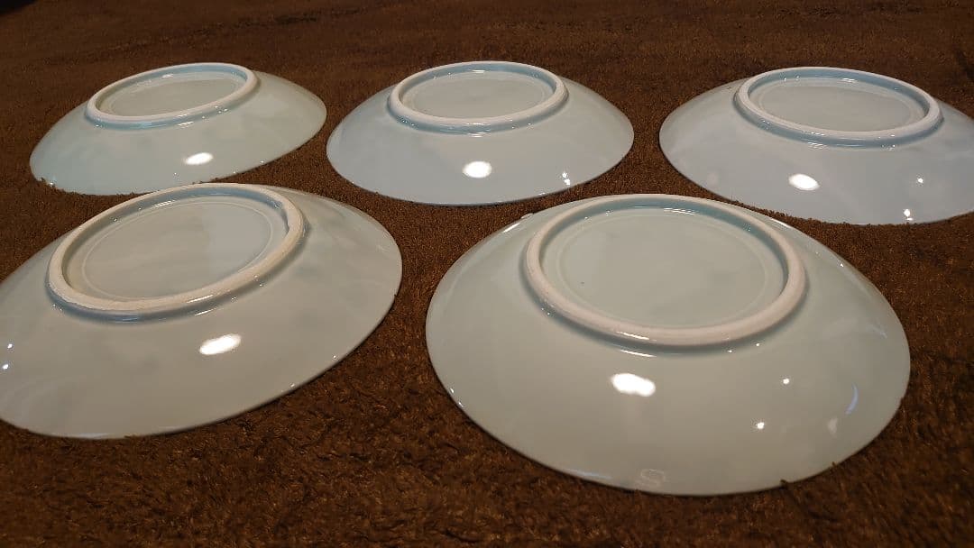 古伊万里　伊万里　染付　中皿　菓子皿 ５客