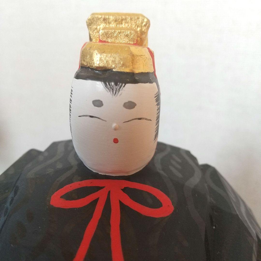 南部神泉 奈良一刀彫 雛人形 雛飾り 一刀彫 木製 金彩 かわいいお顔