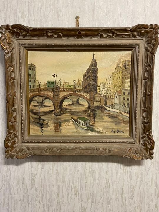 白鶴牡丹」 油彩画 F6号 小林政嗣