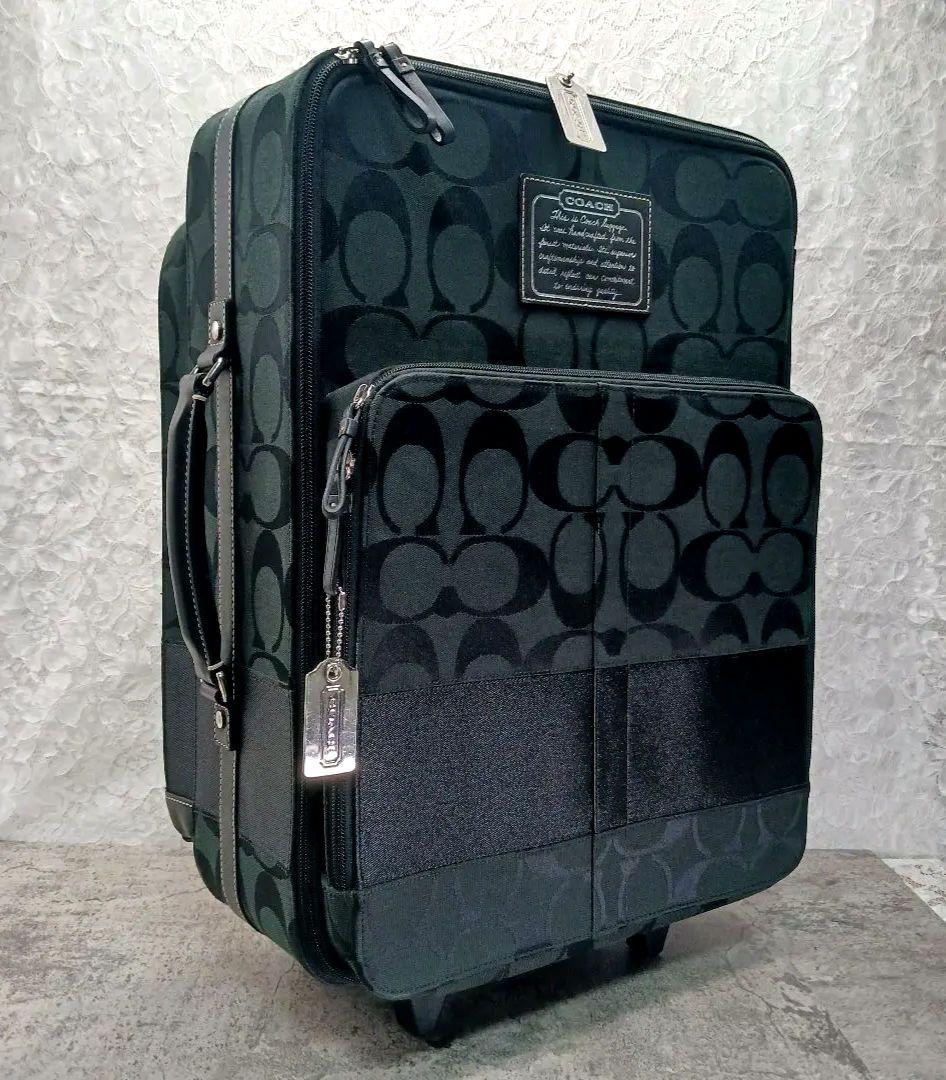 DD様✨COACH✨キャリーケース シグネチャー 出張 機内持ち込み可 大容量 COACH（コーチ） スーツケース ウィールド キャリー オン